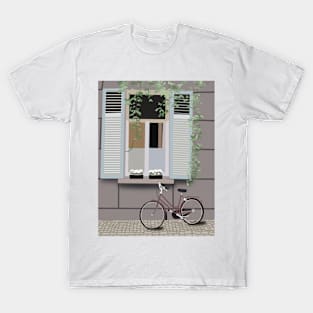 Bike and wind scene with vines T-Shirt